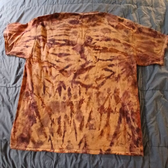 Yet Another Fantasy Animal? - Tie Dyed Brown on Tan - Hanes Beefy Pocket T-shirt - Picture 2 of 5
